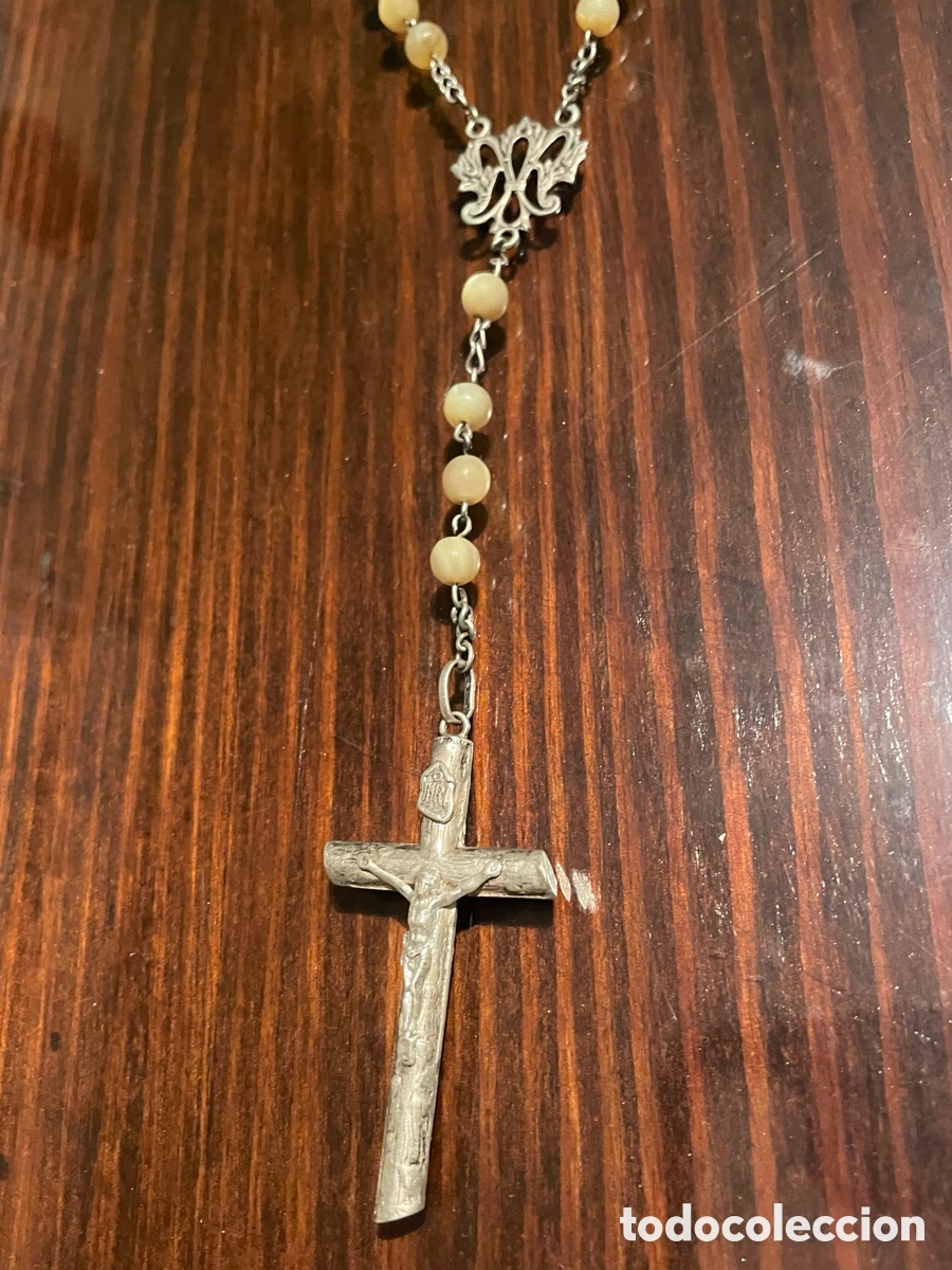 Antig&uuml;edades: Rosario de cuentas en n&aacute;car - Foto 2