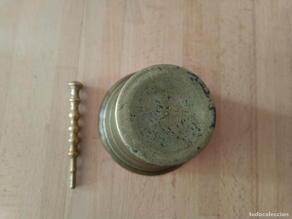 Antig&uuml;edades: ANTIGUO MORTERO O ALMIREZ DE BRONCE, CON SU MANO - Foto 3