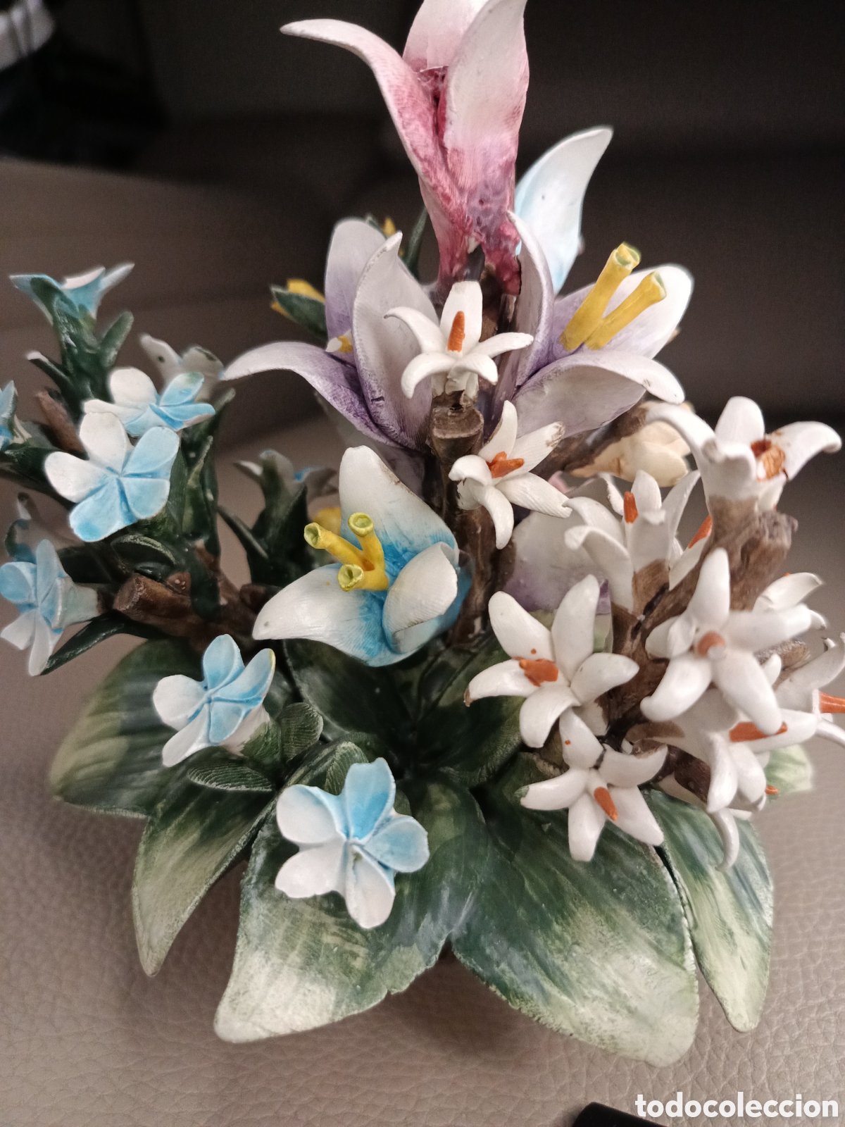 Antig&uuml;edades: Centro floral capodimonte made itali - Foto 2