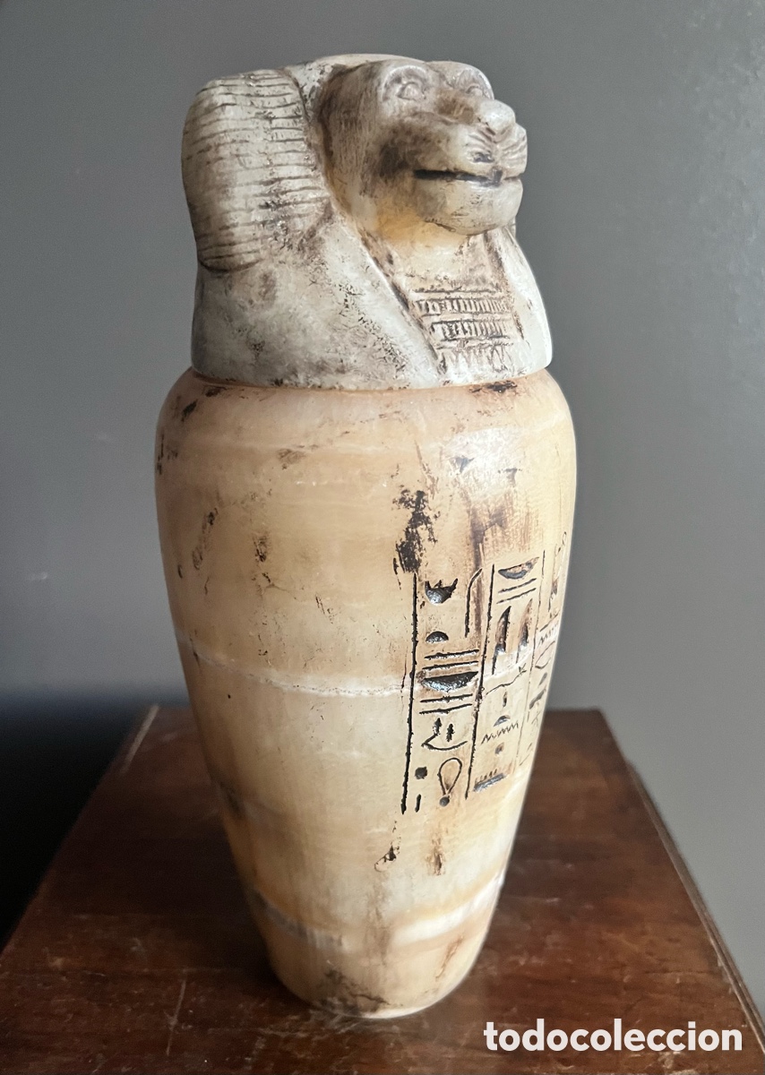 Antig&uuml;edades: Vaso canope del babuino Hapi - Foto 3
