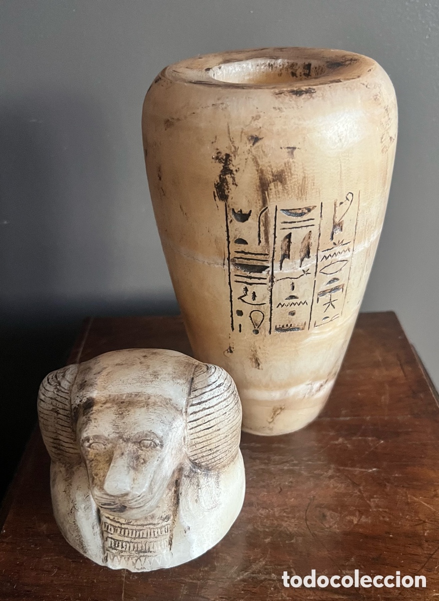 Antig&uuml;edades: Vaso canope del babuino Hapi - Foto 4