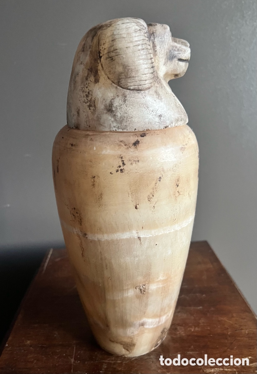 Antig&uuml;edades: Vaso canope del babuino Hapi - Foto 6
