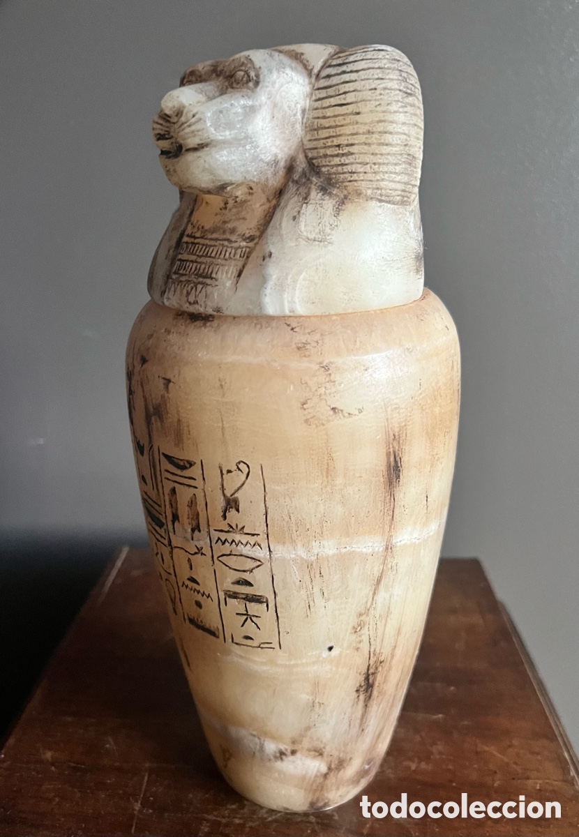 Antig&uuml;edades: Vaso canope del babuino Hapi - Foto 9