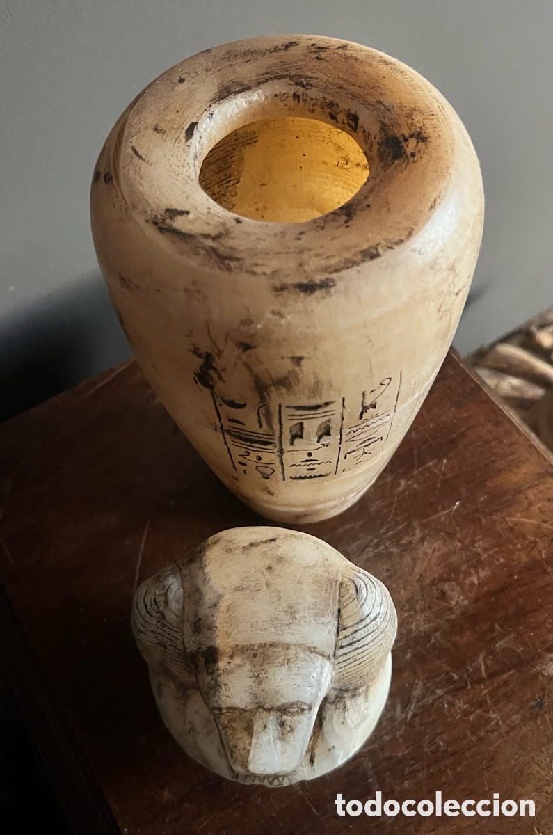 Antig&uuml;edades: Vaso canope del babuino Hapi - Foto 10