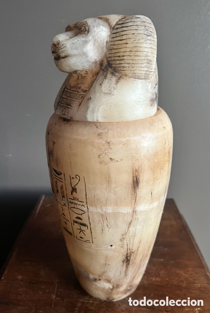 Antig&uuml;edades: Vaso canope del babuino Hapi - Foto 11