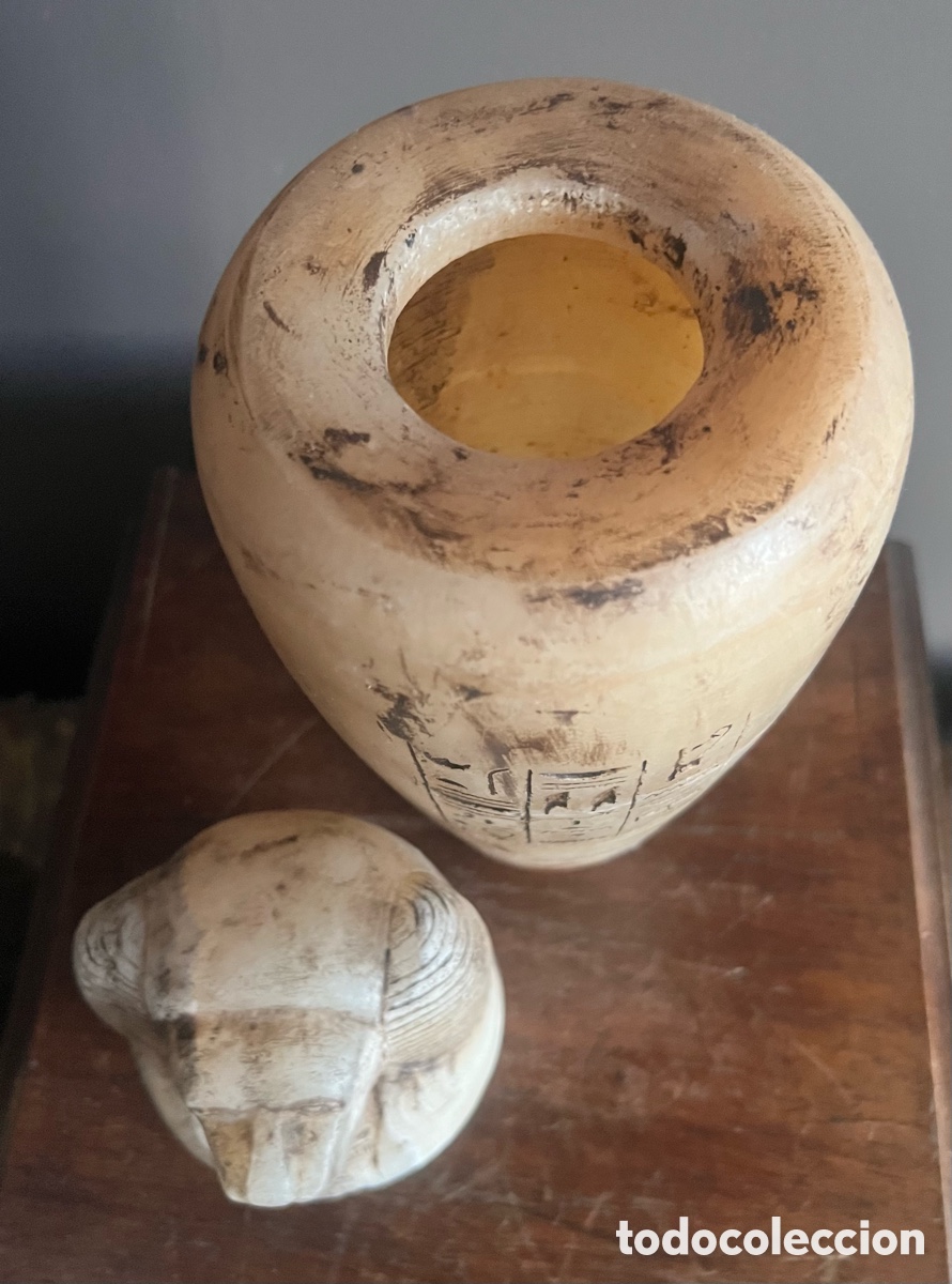Antig&uuml;edades: Vaso canope del babuino Hapi - Foto 12