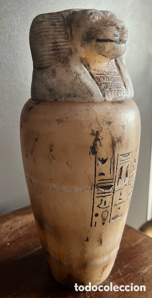 Antig&uuml;edades: Vaso canope del babuino Hapi - Foto 1