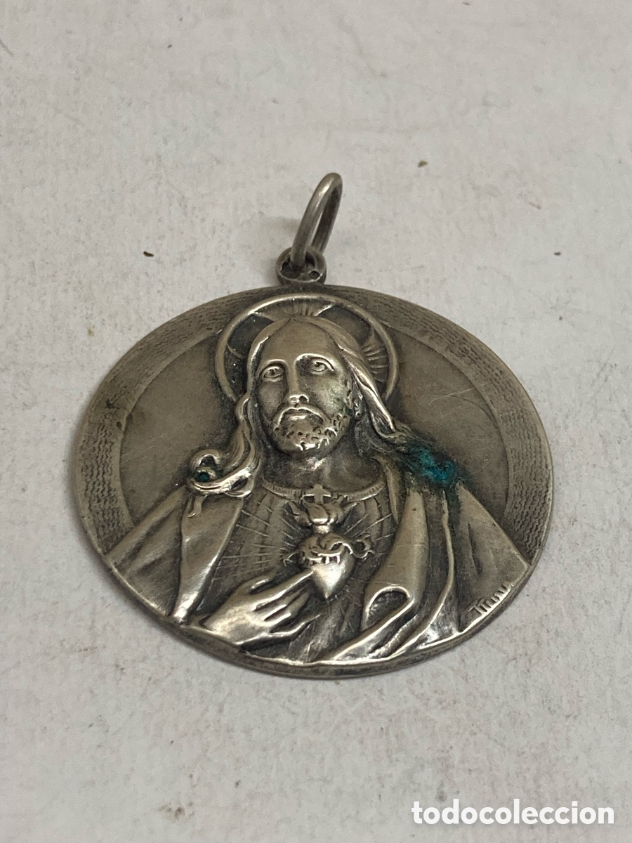 Antig&uuml;edades: Medalla de plata religiosa C417 - Foto 1