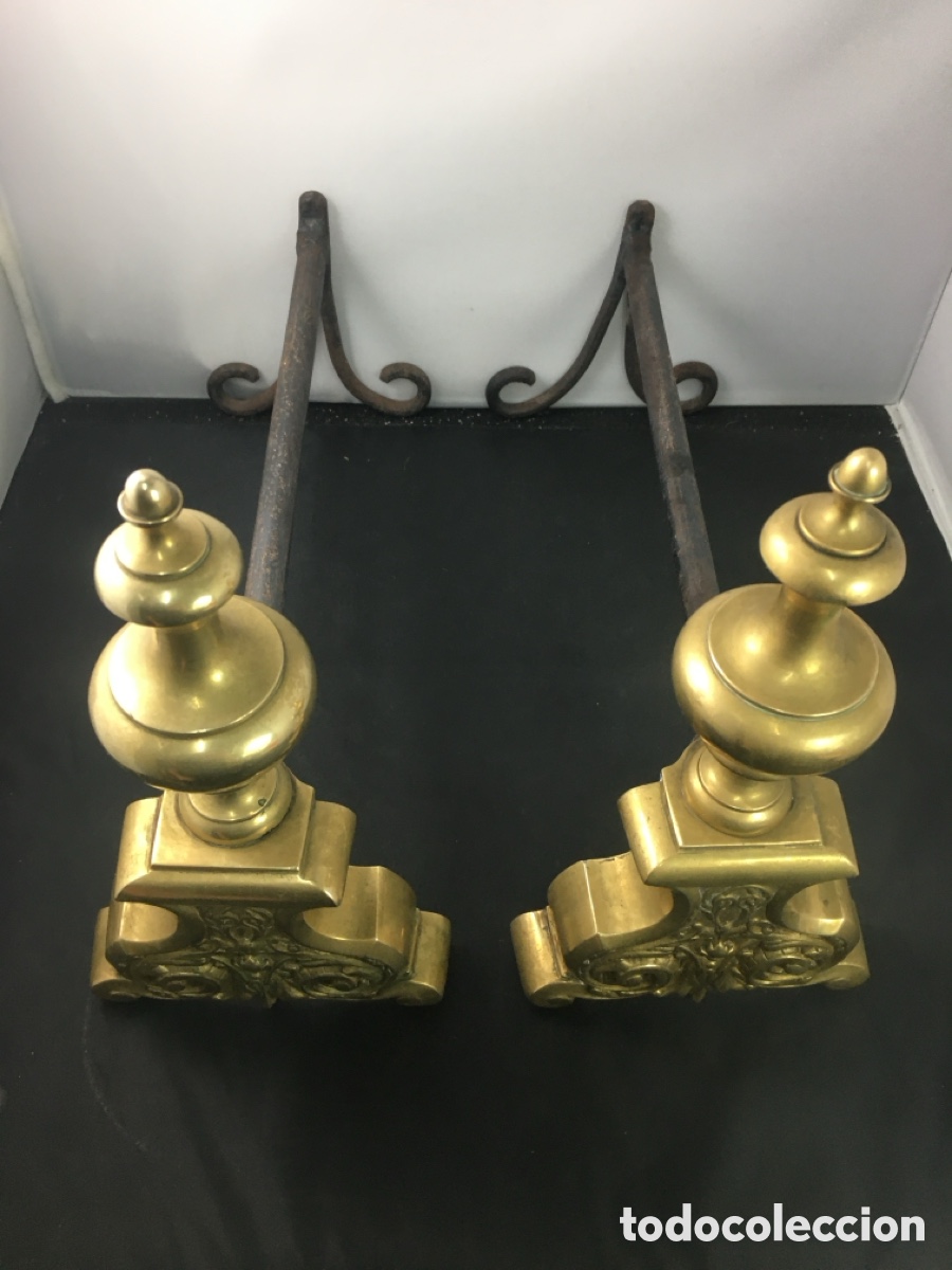 Antig&uuml;edades: Morillos bronce. luis XV. - Foto 2