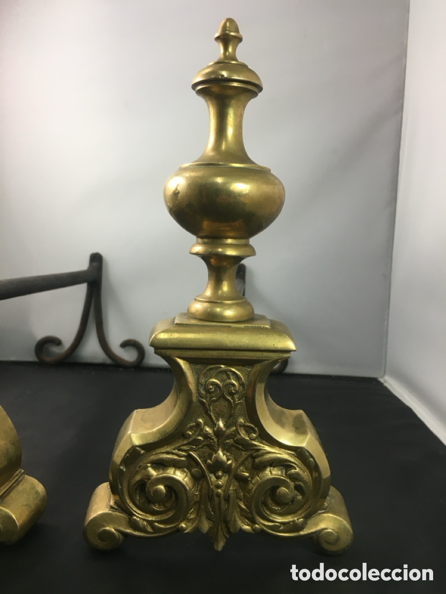 Antig&uuml;edades: Morillos bronce. luis XV. - Foto 3
