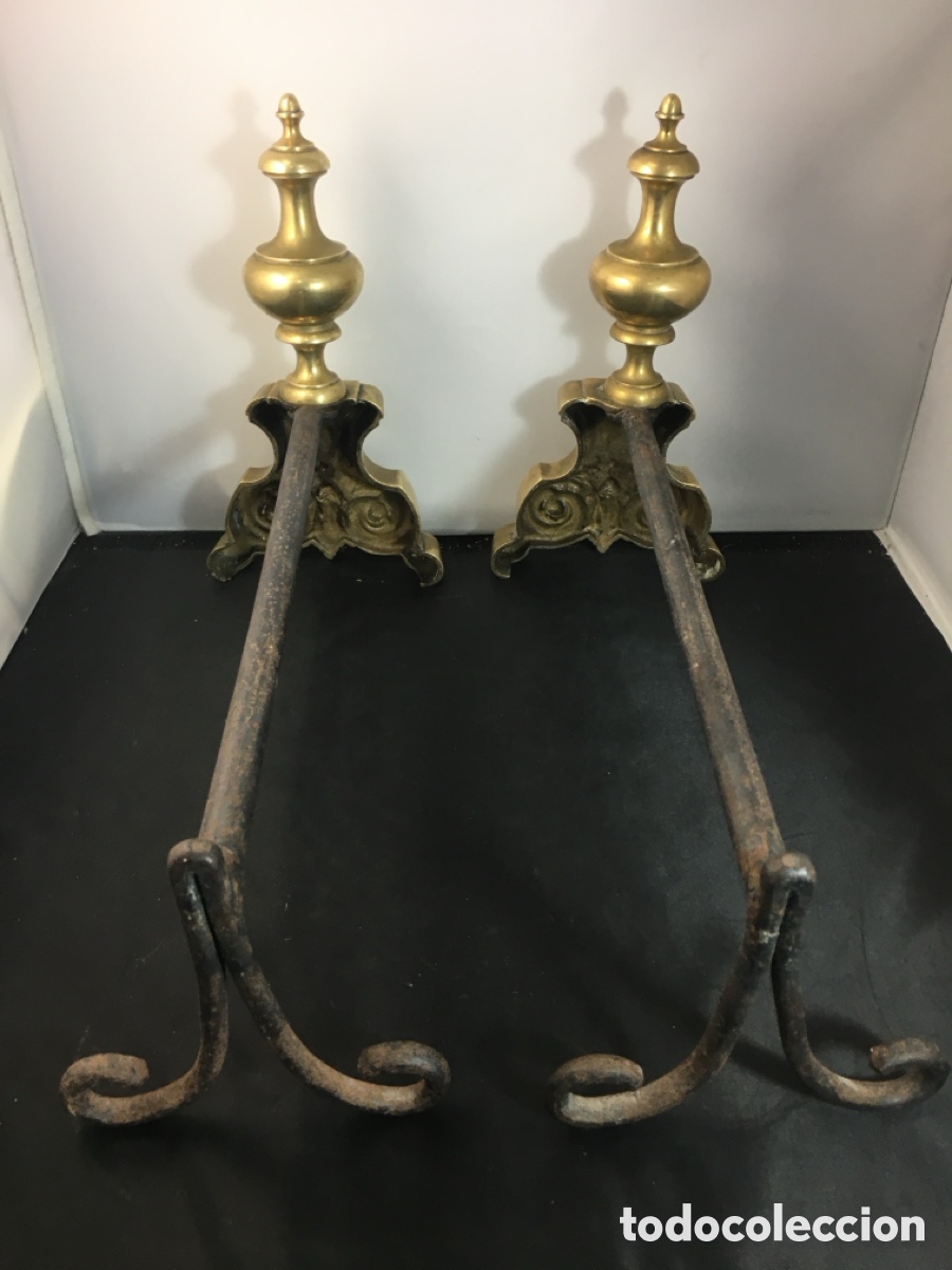 Antig&uuml;edades: Morillos bronce. luis XV. - Foto 5