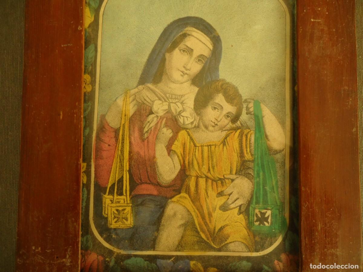 Antig&uuml;edades: CUADRO DE LA VIRGEN DEL CARMEN - Foto 1