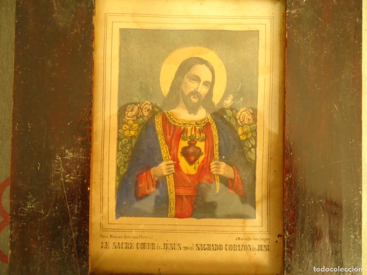 Antig&uuml;edades: CUADRO DE CORAZON DE JESUS FRANCES - Foto 1