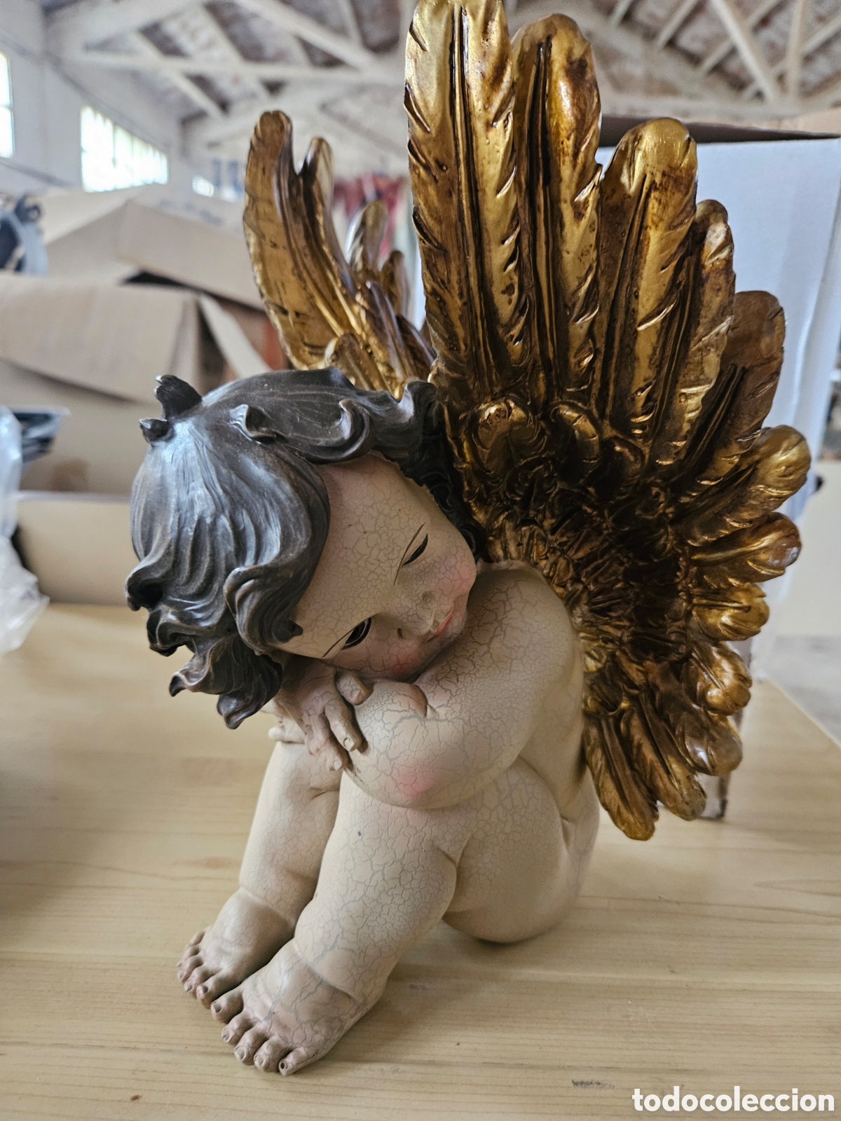 Antig&uuml;edades: Angel precioso sentado - Foto 2
