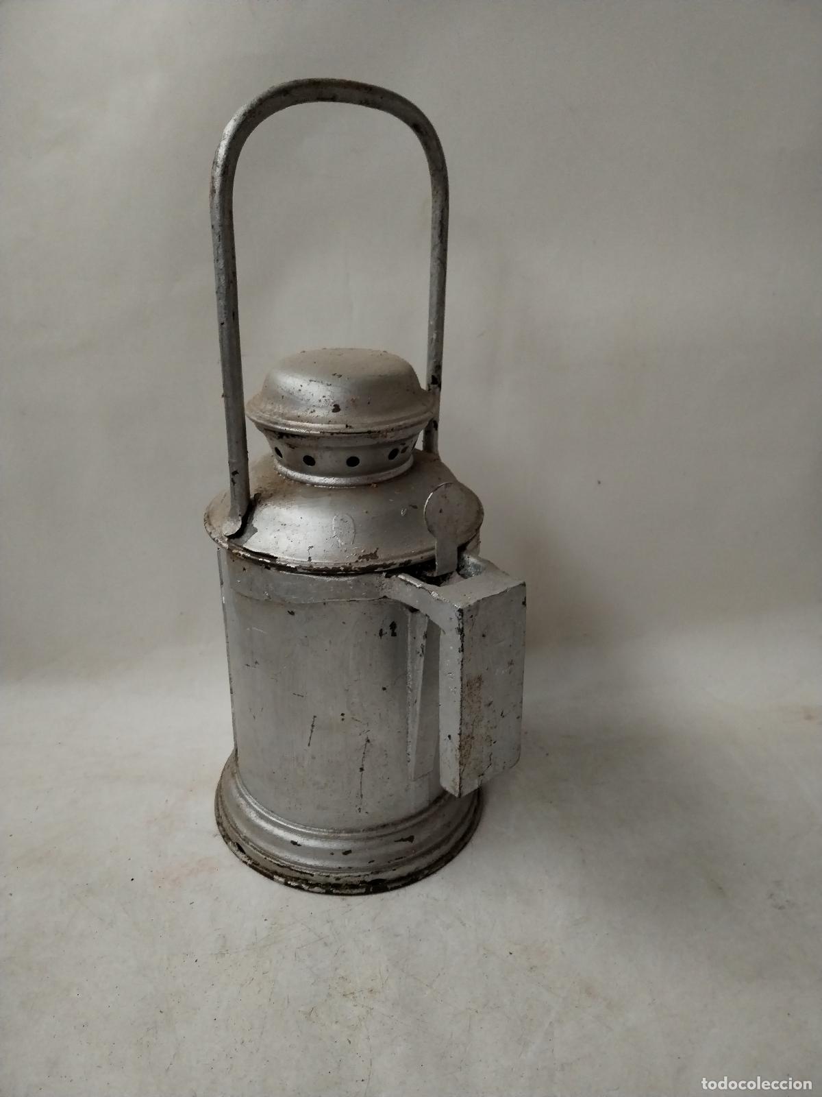 Antig&uuml;edades: farol antiguo ferroviario repintado - Foto 6