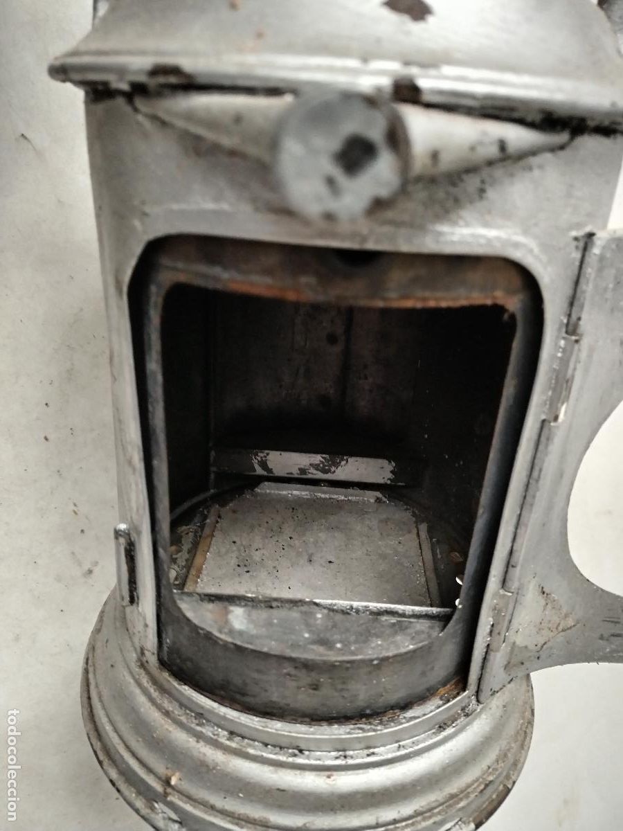 Antig&uuml;edades: farol antiguo ferroviario repintado - Foto 10
