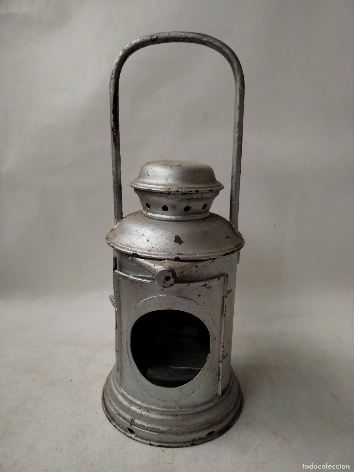 Antig&uuml;edades: farol antiguo ferroviario repintado - Foto 11