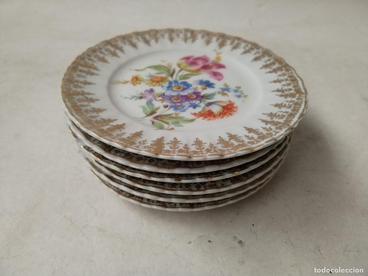Antig&uuml;edades: 6 platos de postre santa clara - Foto 3