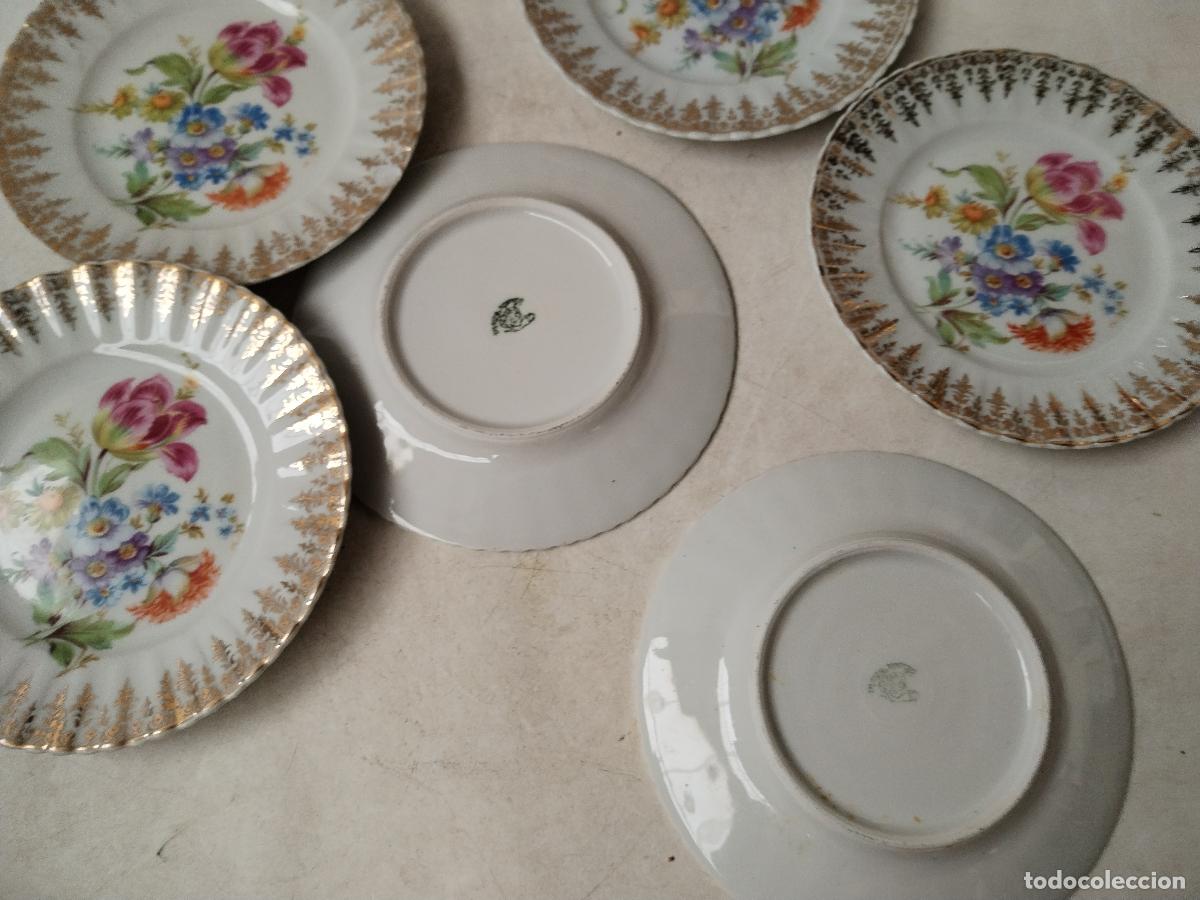Antig&uuml;edades: 6 platos de postre santa clara - Foto 4