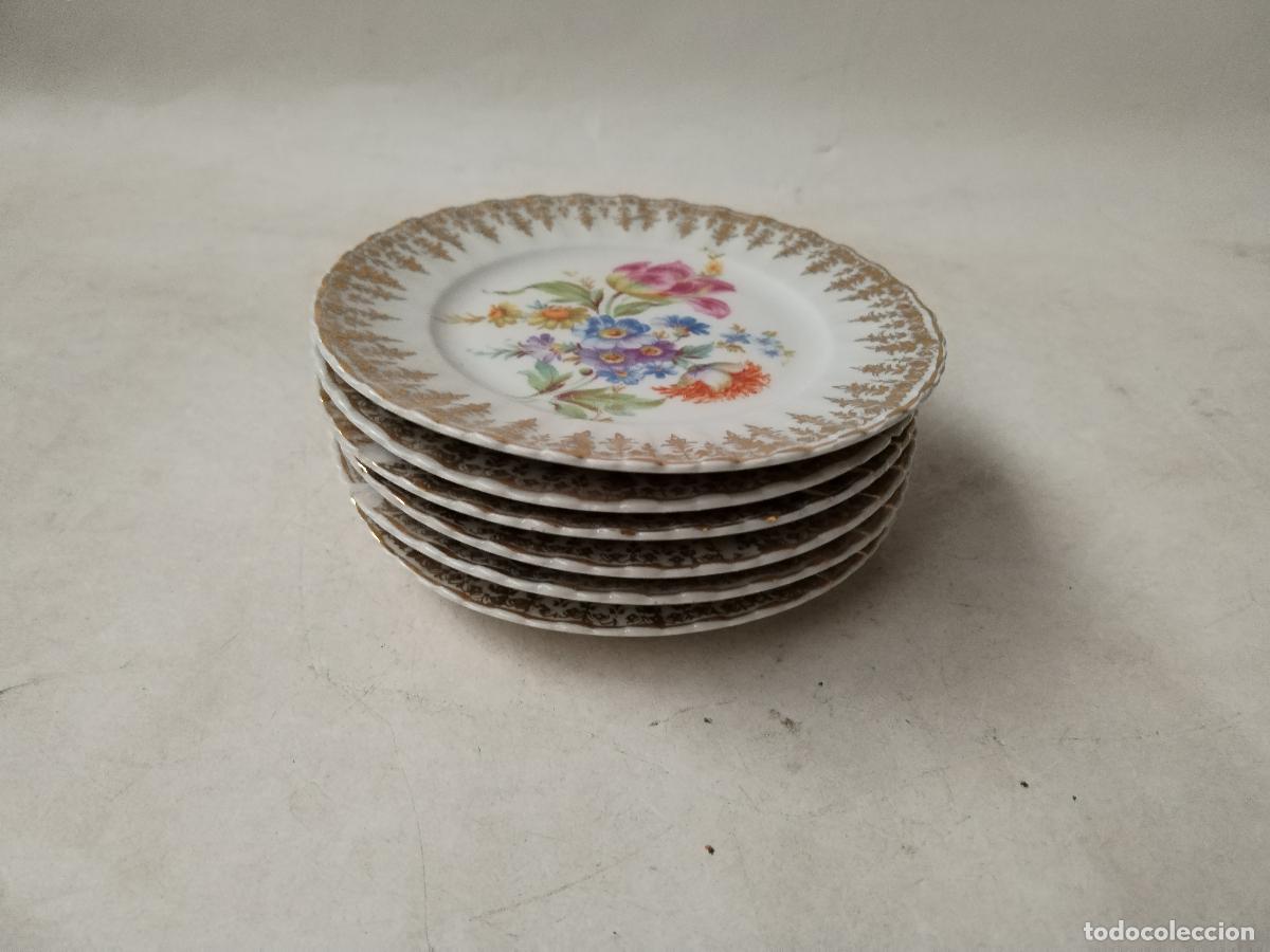 Antig&uuml;edades: 6 platos de postre santa clara - Foto 5