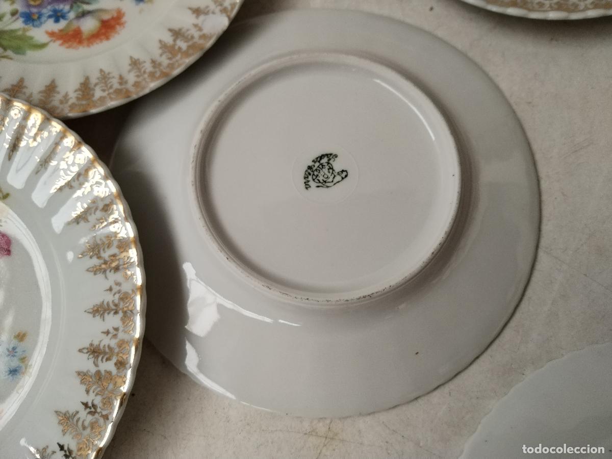 Antig&uuml;edades: 6 platos de postre santa clara - Foto 6