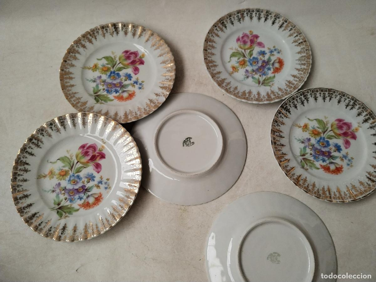 Antig&uuml;edades: 6 platos de postre santa clara - Foto 7