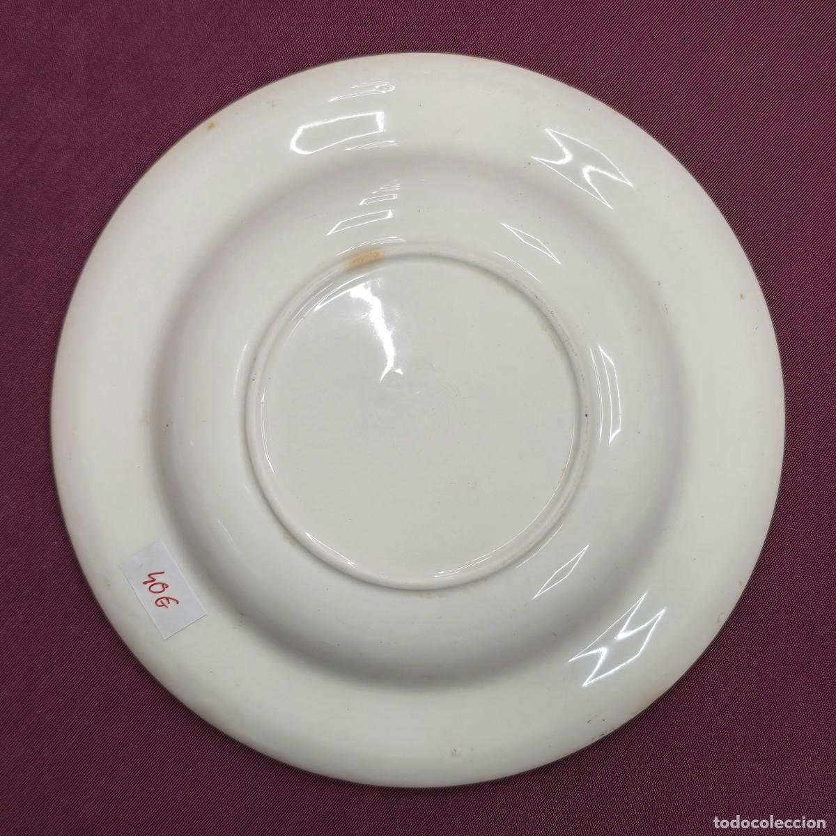 Antig&uuml;edades: PLATO HONDO DE PORCELANA. - Foto 3