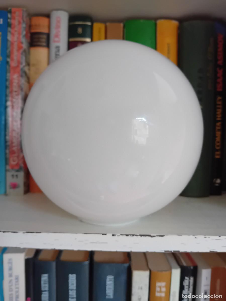 Antig&uuml;edades: Tulipa tipo globo blanco d&eacute;cada de los 60 - Foto 1