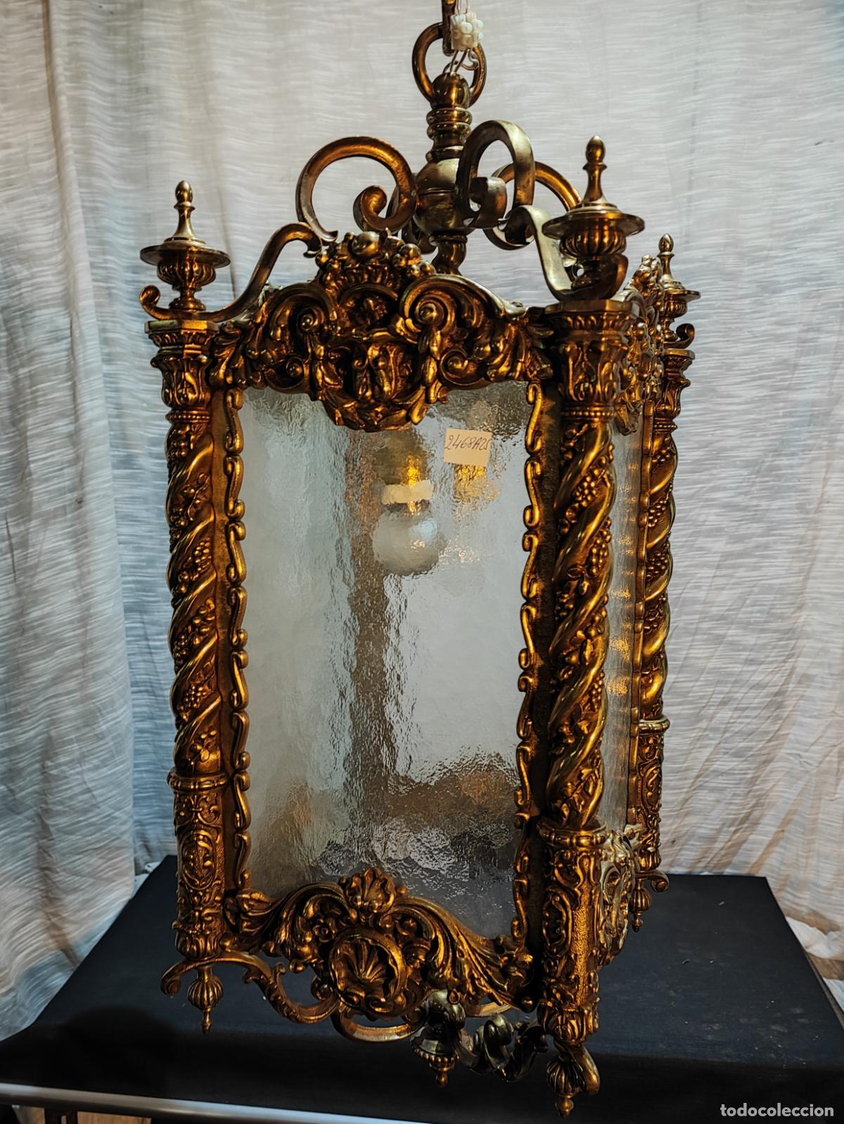 Antig&uuml;edades: EXCELENTE FAROL DE BRONCE 23 KLGS. - Foto 2