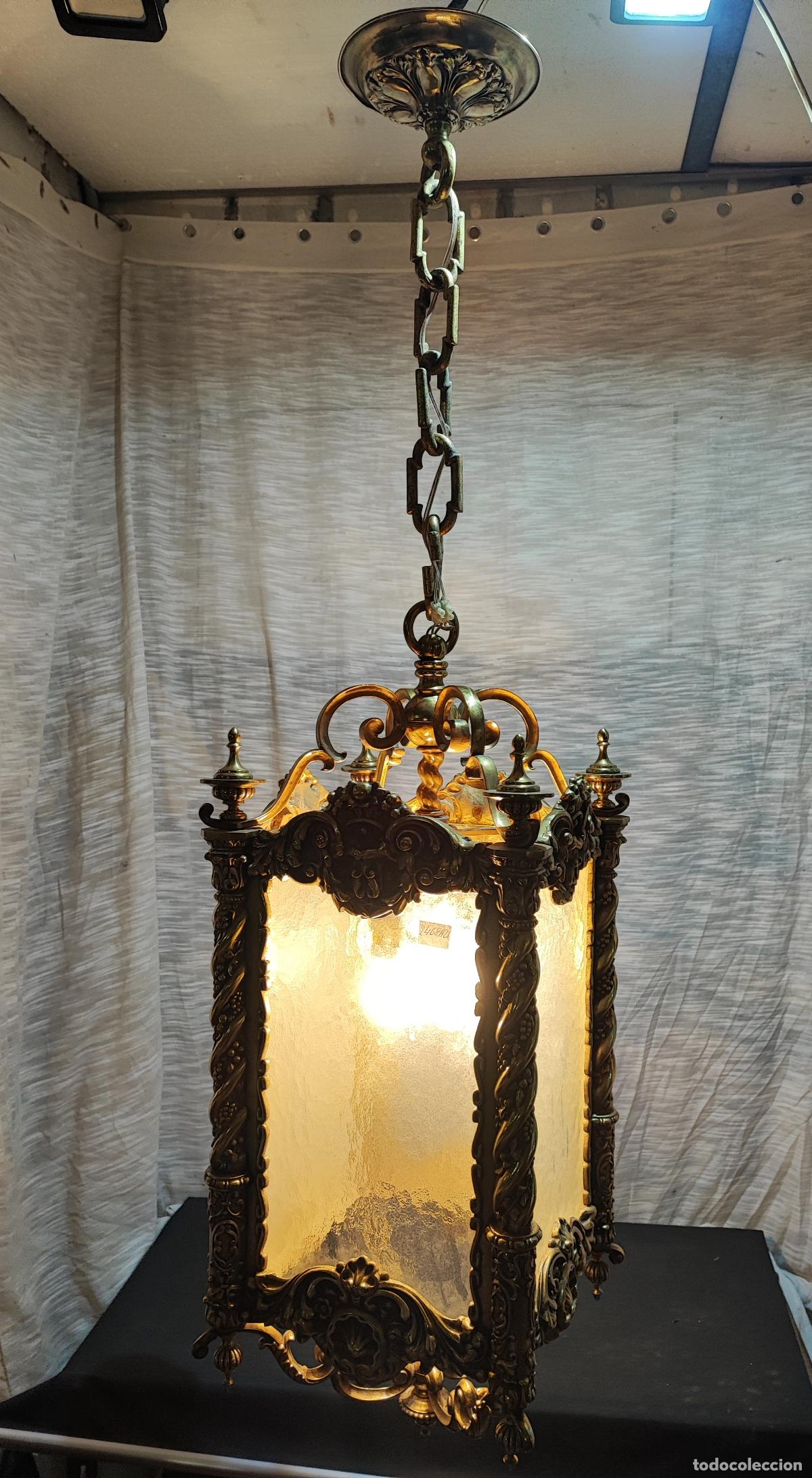 Antig&uuml;edades: EXCELENTE FAROL DE BRONCE 23 KLGS. - Foto 3