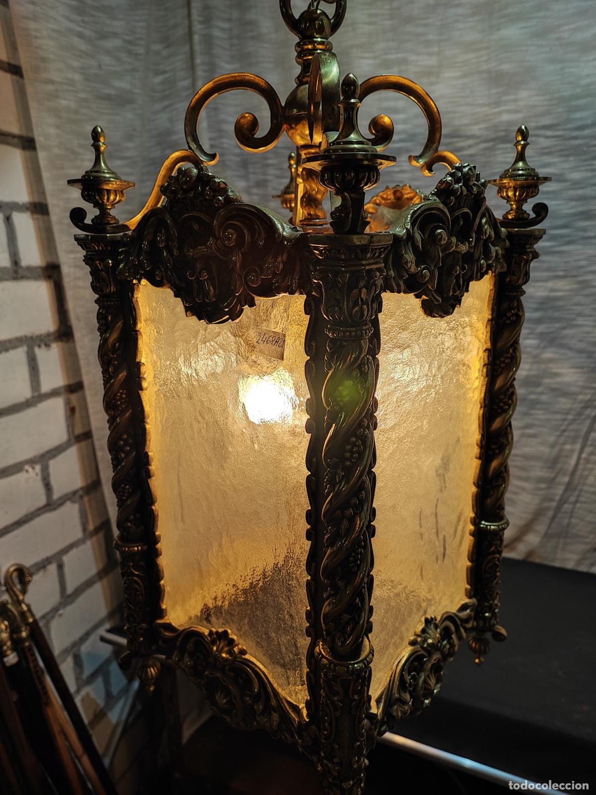 Antig&uuml;edades: EXCELENTE FAROL DE BRONCE 23 KLGS. - Foto 5