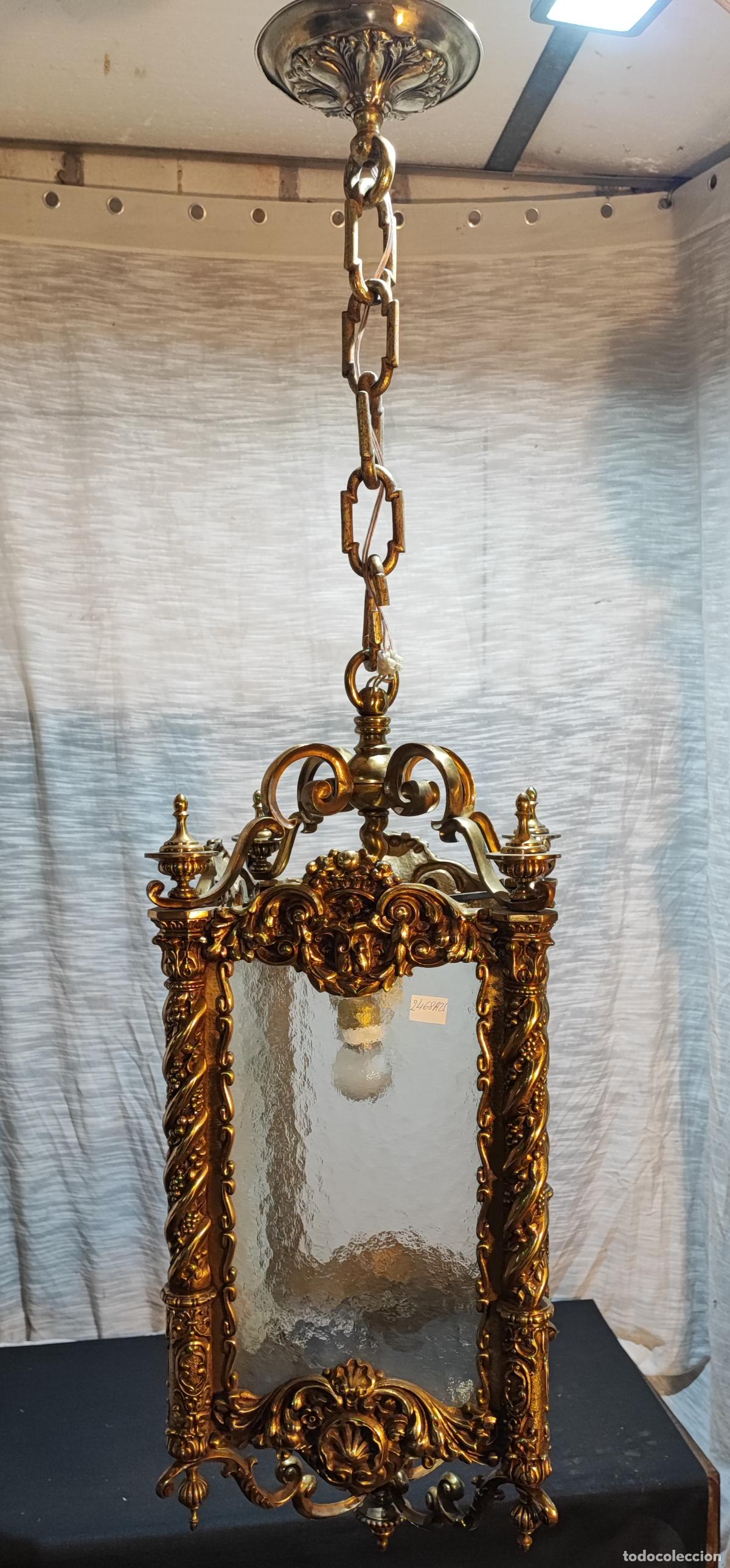 Antig&uuml;edades: EXCELENTE FAROL DE BRONCE 23 KLGS. - Foto 6