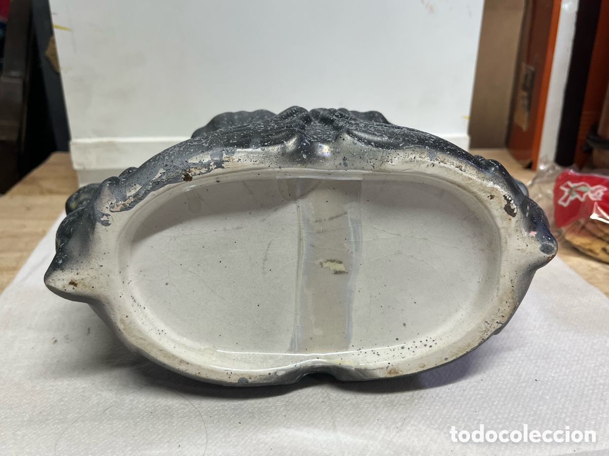 Antig&uuml;edades: Cuenco de cer&aacute;mica con forma de cisnes - Foto 8