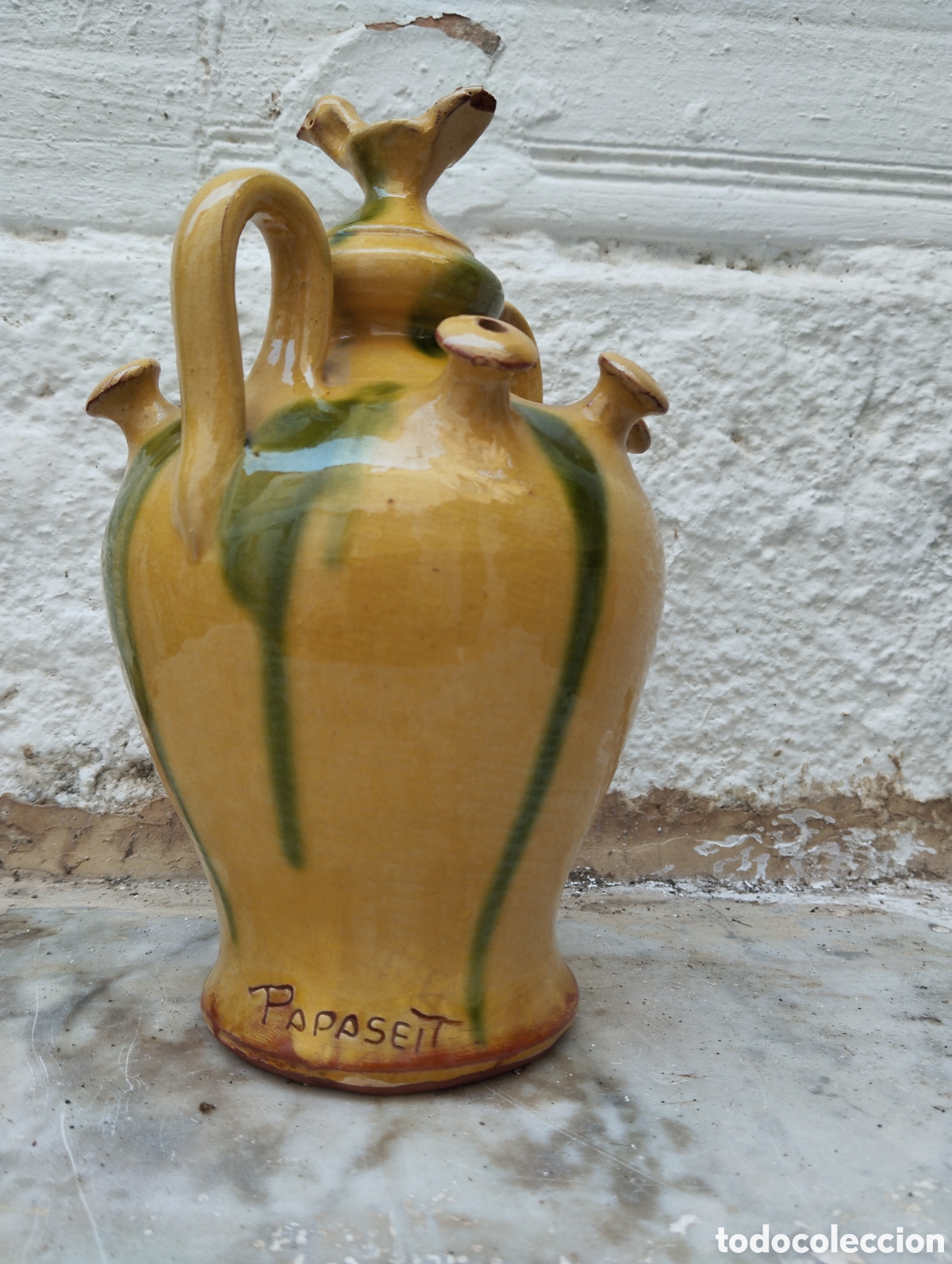 Antig&uuml;edades: BOTIJO DE SEIS PITORROS FIRMADO - Foto 4
