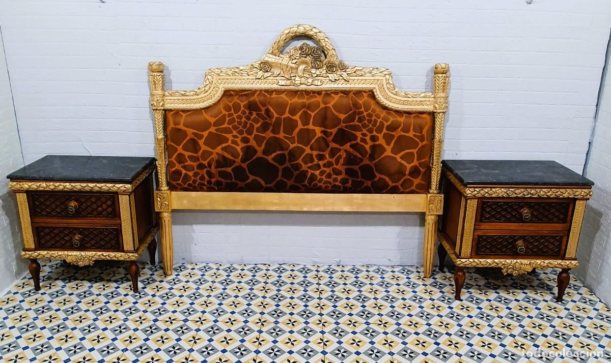 Antig&uuml;edades: Cabecero y mesillas colecci&oacute;n Alexandra estilo rococo - Foto 5