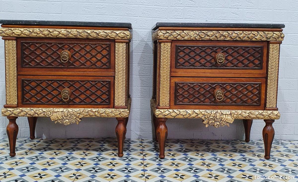 Antig&uuml;edades: Cabecero y mesillas colecci&oacute;n Alexandra estilo rococo - Foto 11