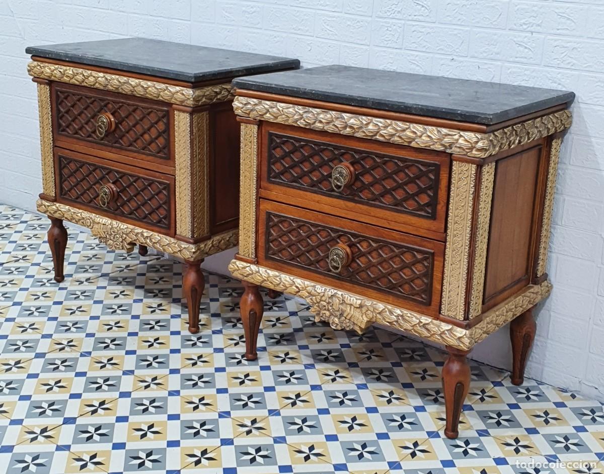 Antig&uuml;edades: Cabecero y mesillas colecci&oacute;n Alexandra estilo rococo - Foto 12