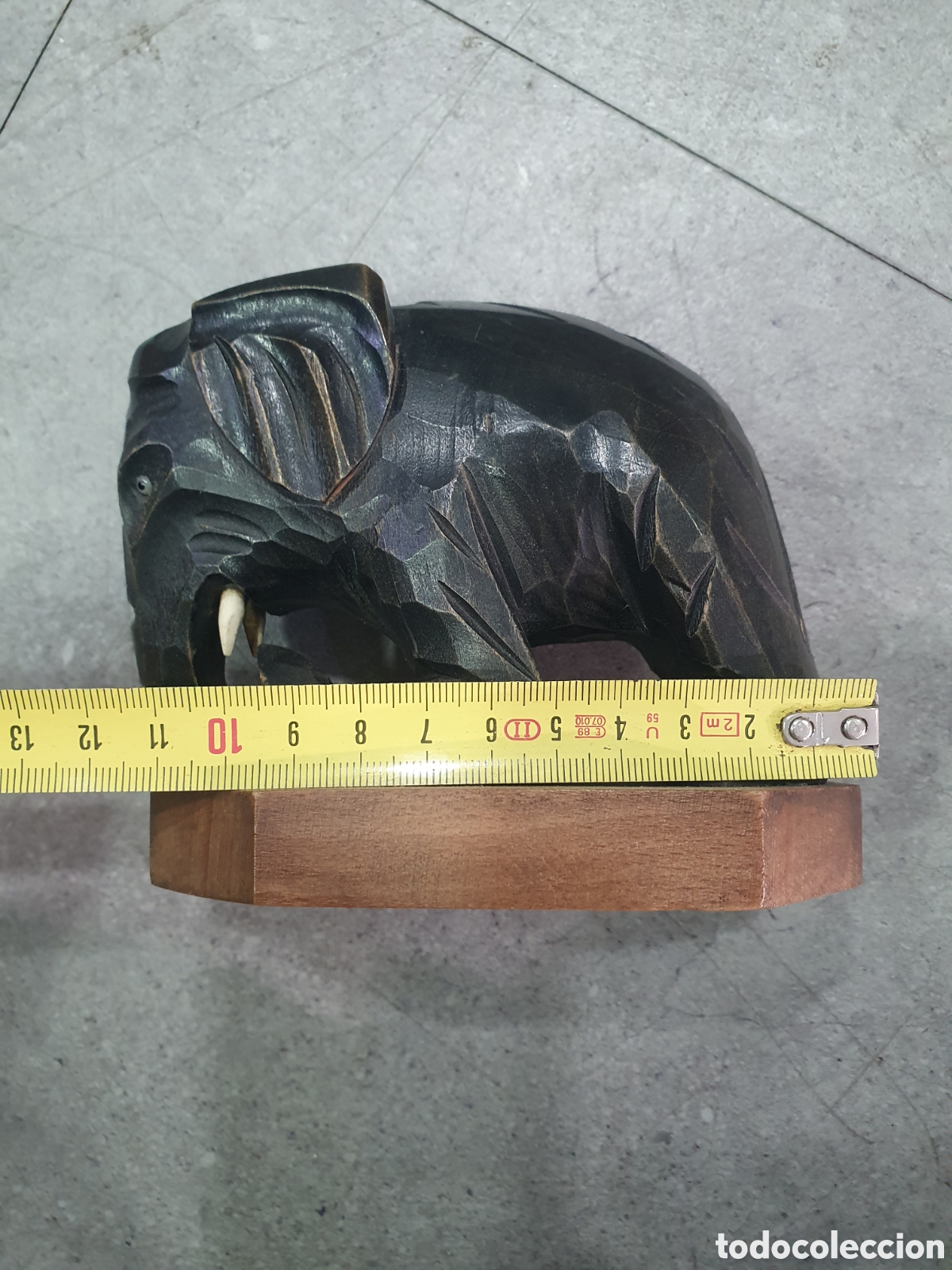 Antig&uuml;edades: Elefante en madera tallada. (L129) - Foto 2