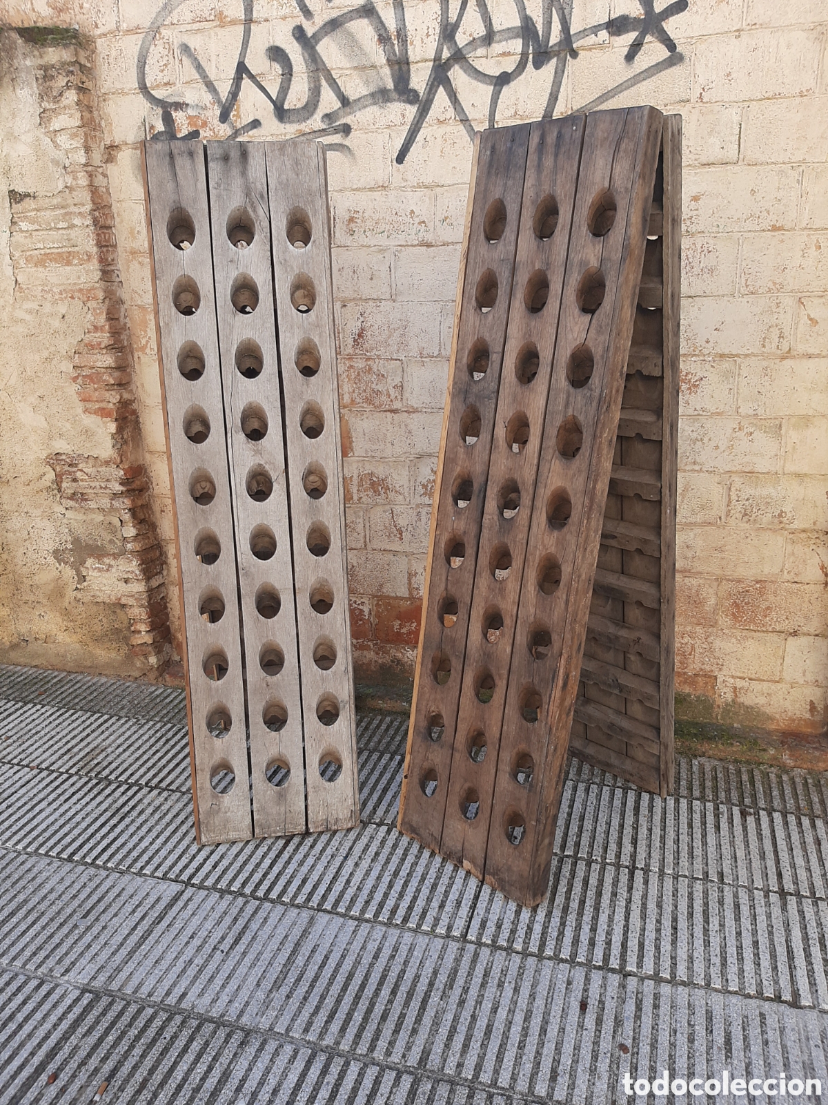 Antig&uuml;edades: Botelleros antiguos de bodega - Foto 7