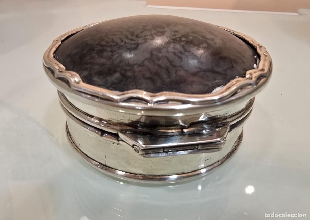 Antig&uuml;edades: Caja inglesa de plata y carey - Foto 5