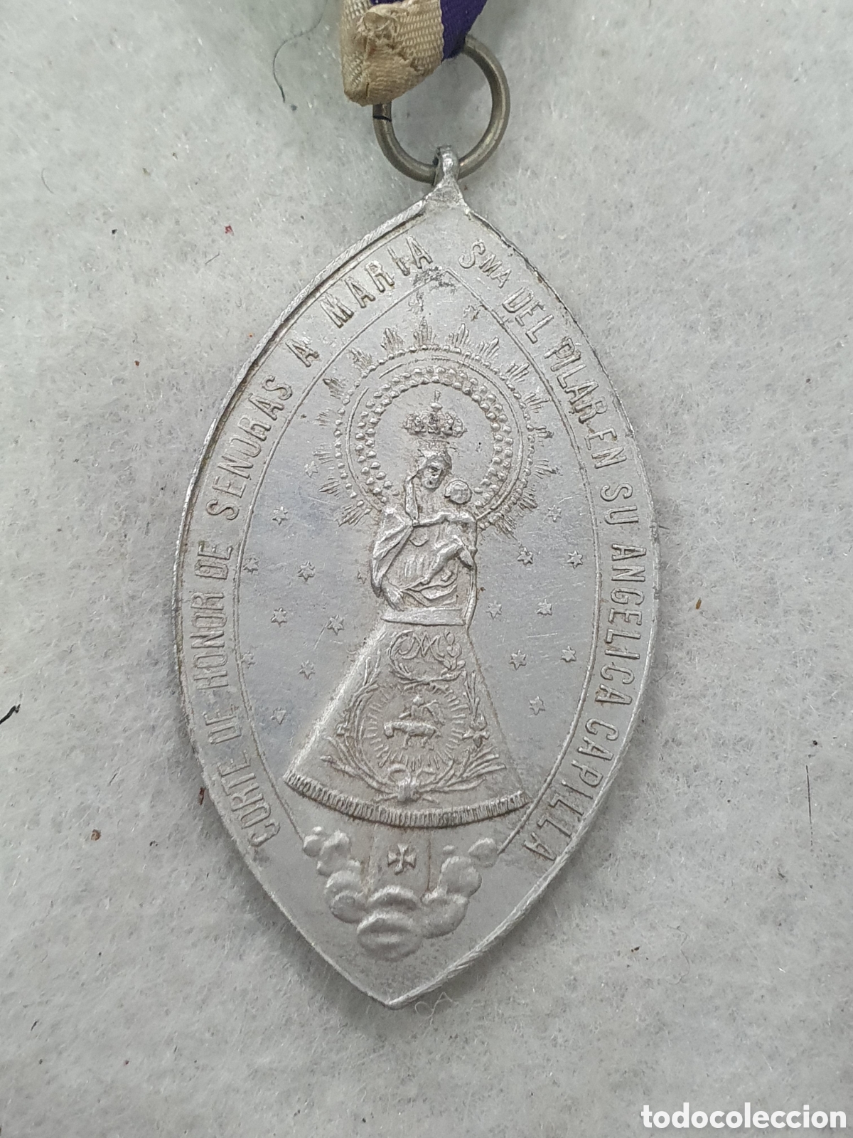 Antig&uuml;edades: Medalla Virgen del Pilar. (L110) - Foto 1