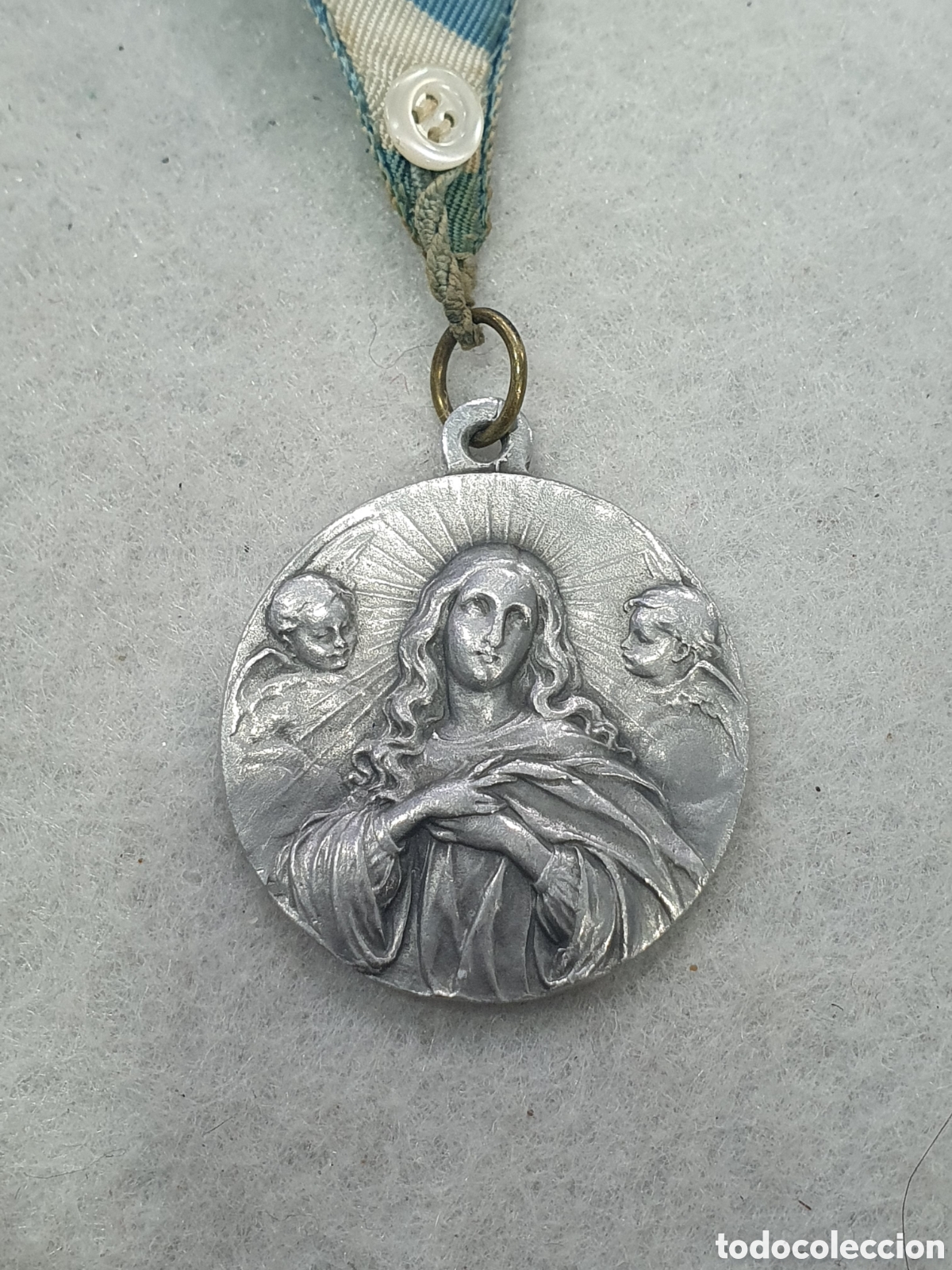 Antig&uuml;edades: Medalla Inmaculada de aluminio. (L110) - Foto 1