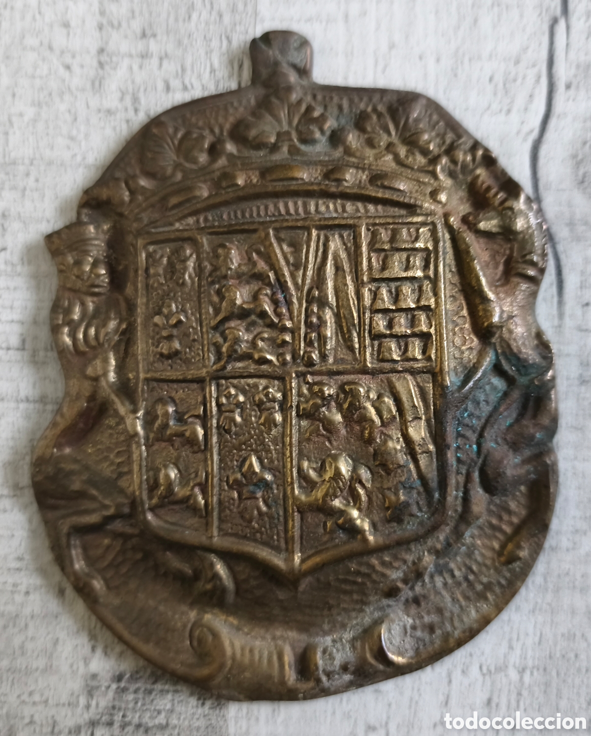 Antig&uuml;edades: ESCUDO BRONCE ANTIGUO - Foto 1