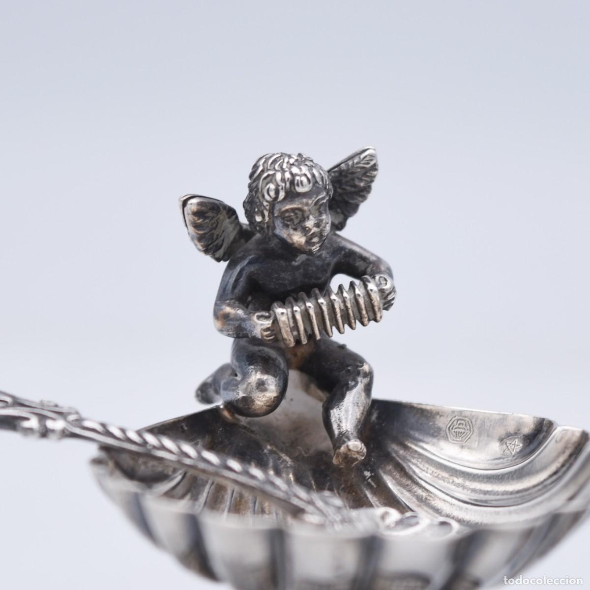 Antig&uuml;edades: Saleros / pellizcos de sal - Plata - Foto 5