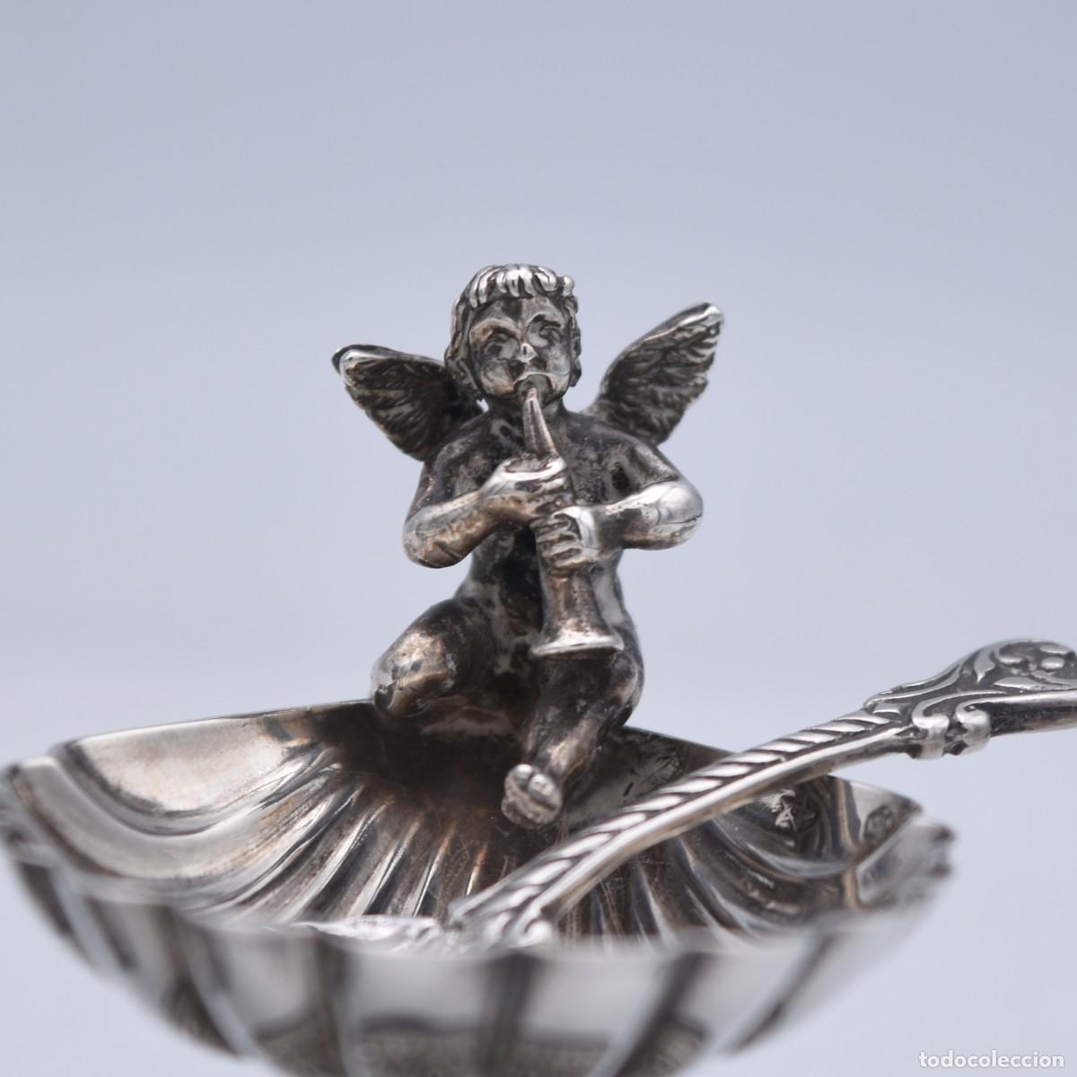 Antig&uuml;edades: Saleros / pellizcos de sal - Plata - Foto 6
