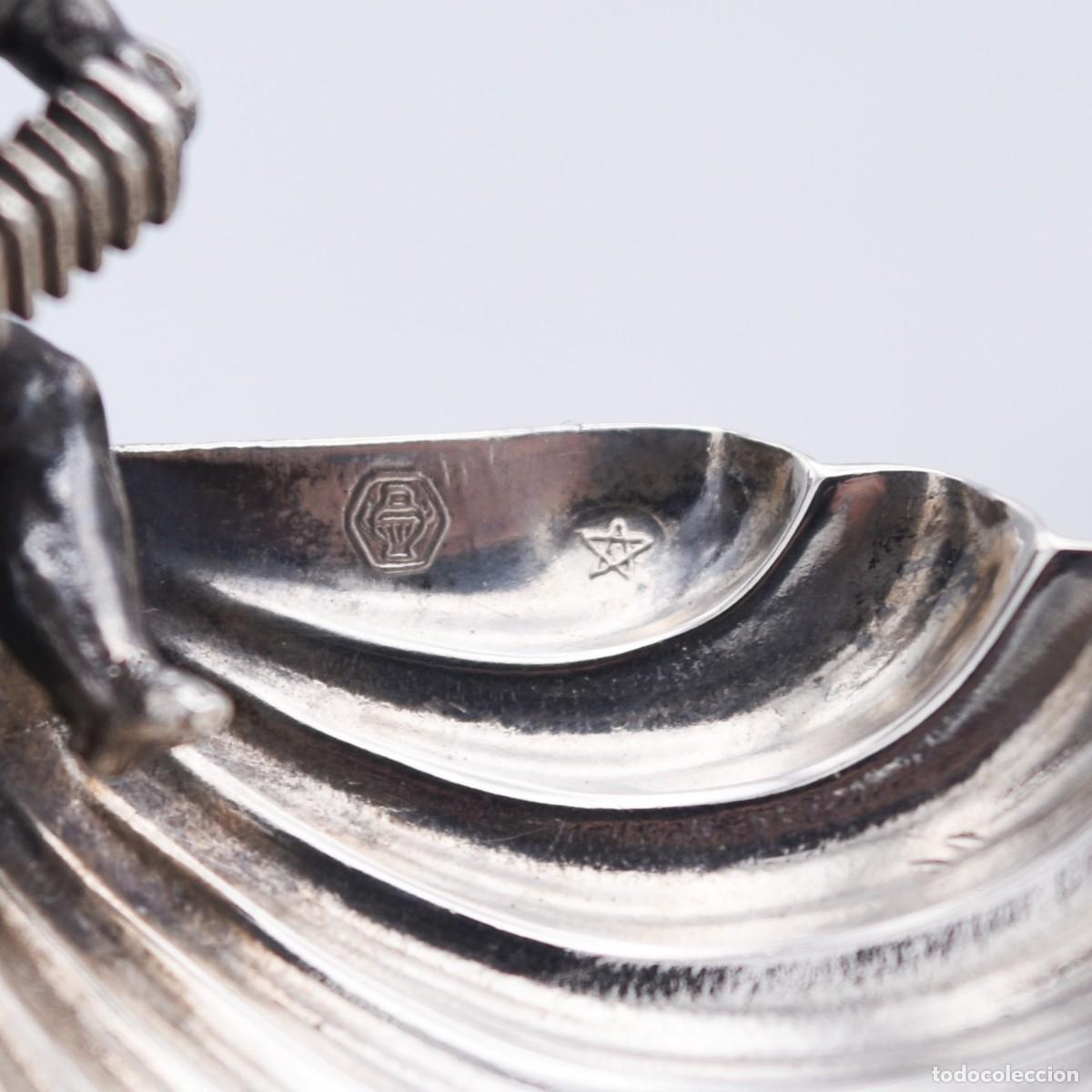 Antig&uuml;edades: Saleros / pellizcos de sal - Plata - Foto 8