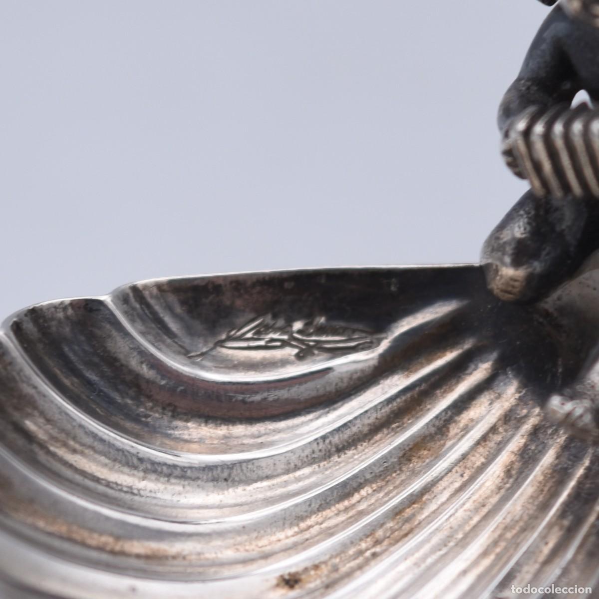 Antig&uuml;edades: Saleros / pellizcos de sal - Plata - Foto 13