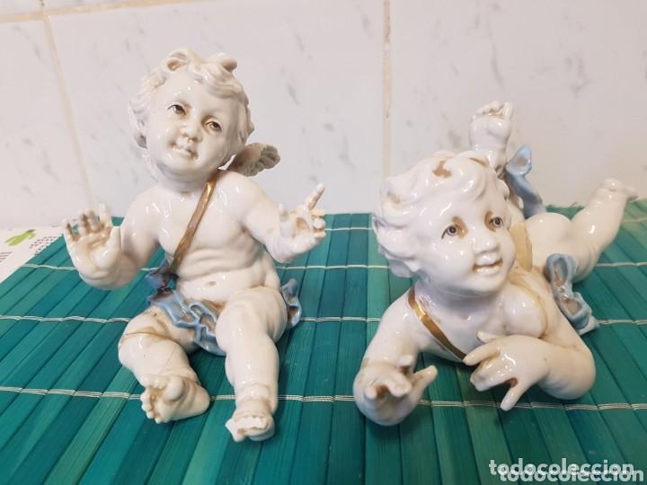 Antig&uuml;edades: Angeles querubines porcelana Algora para restaurar - Foto 1
