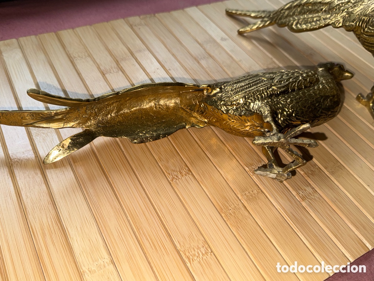 Antig&uuml;edades: Pareja de faisanes en bronce - Foto 8