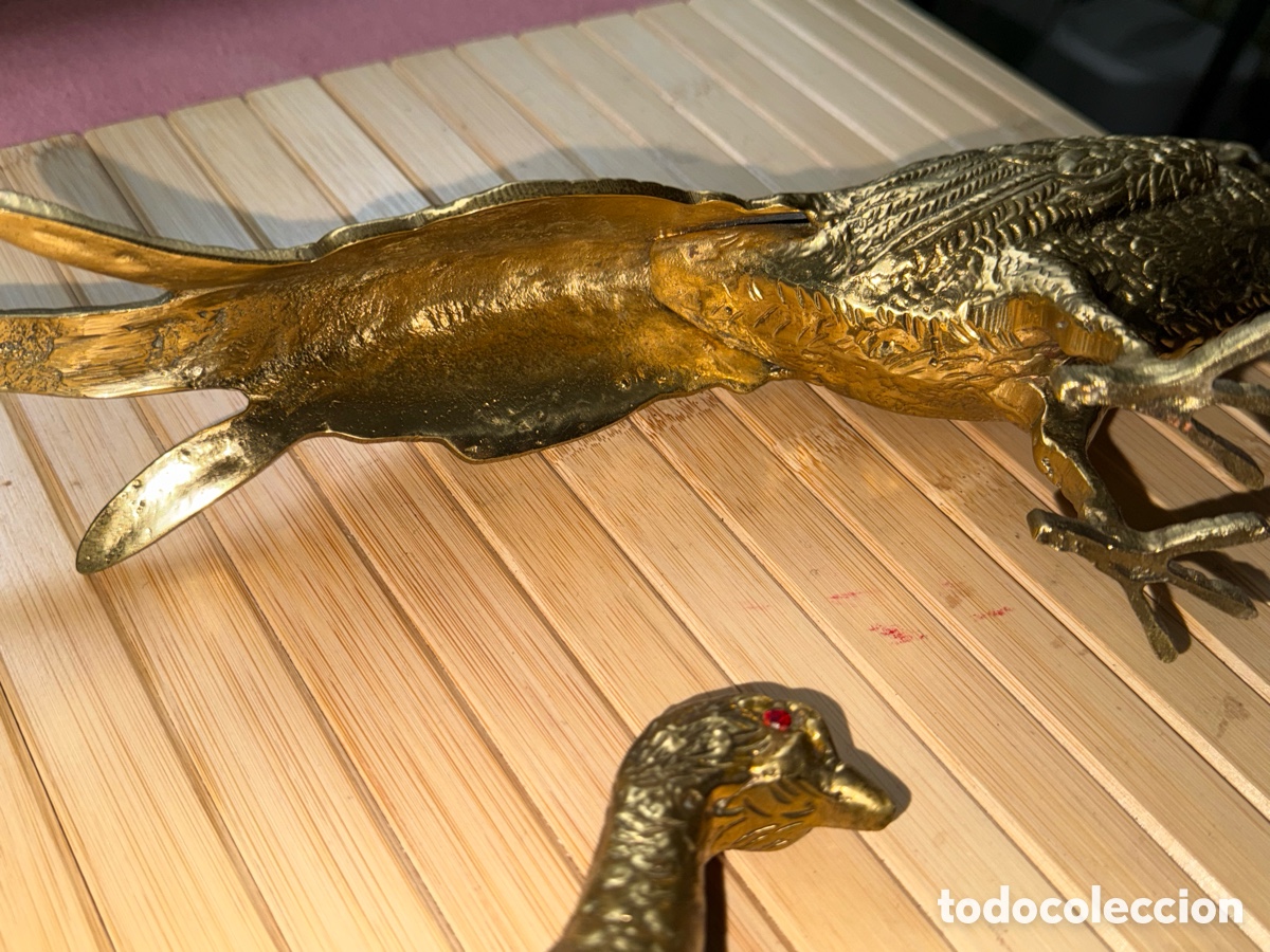 Antig&uuml;edades: Pareja de faisanes en bronce - Foto 9
